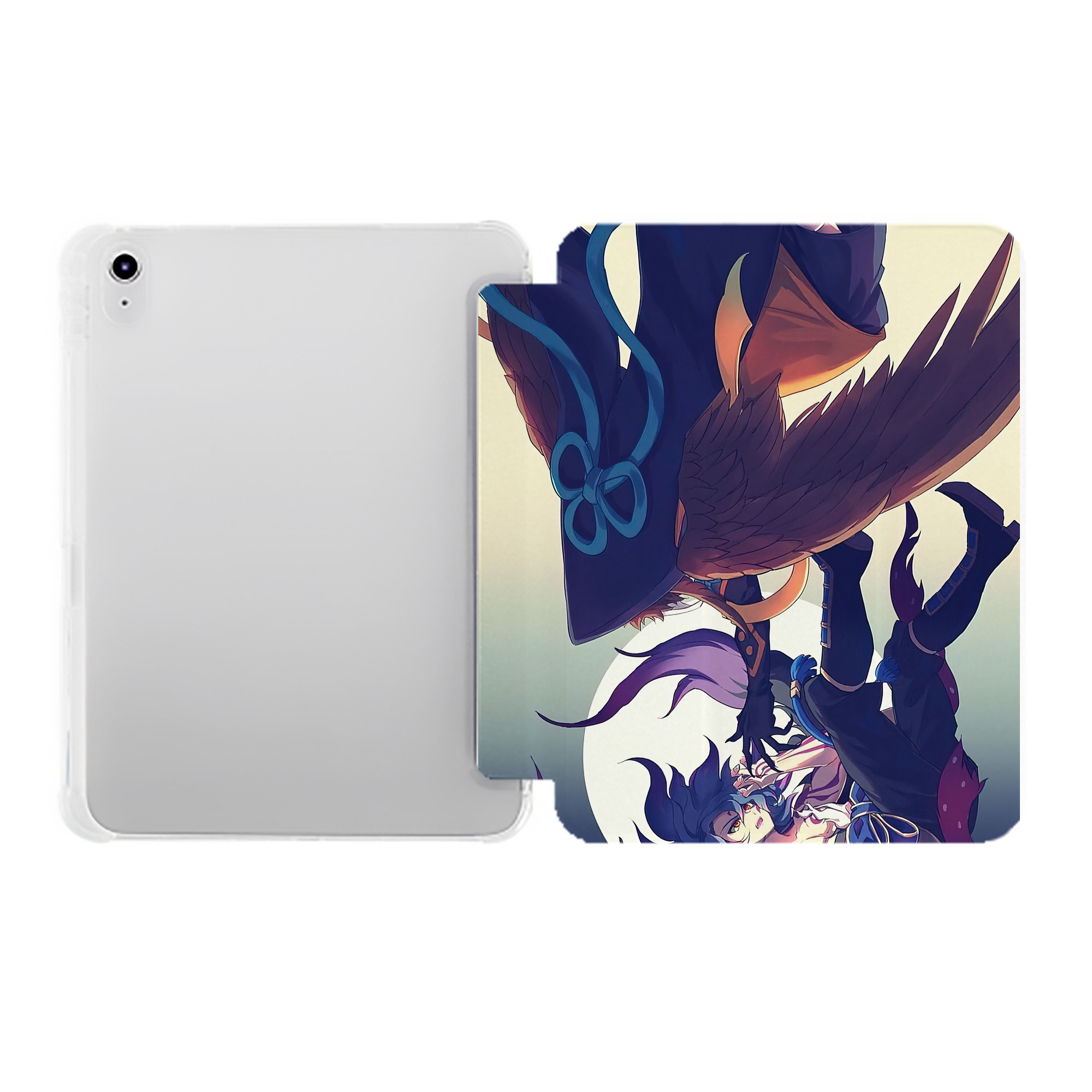 （画像用） 妖怪ウォッチ Yo-kai Watch IPad ケース ペン収納付き 三つ折りスタンド PUレザー×シリコン 対応機種9.5/10.5/10.9インチ